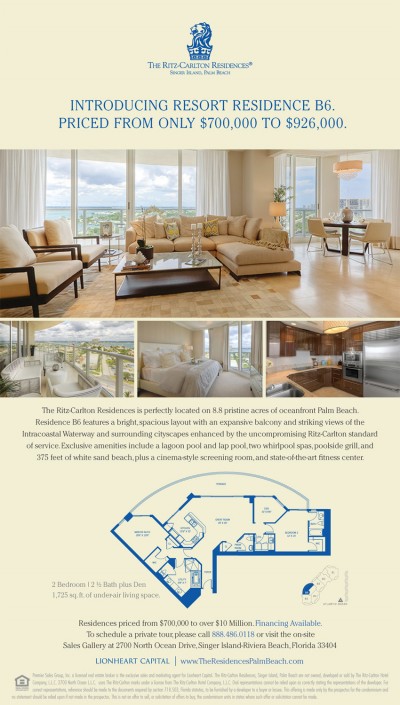 The Ritz-Carlton Residences, Singer Island, Palm Beach E-blast