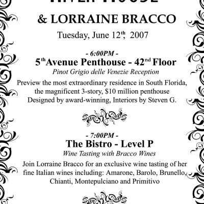 Las Olas River House Bracco Program Card